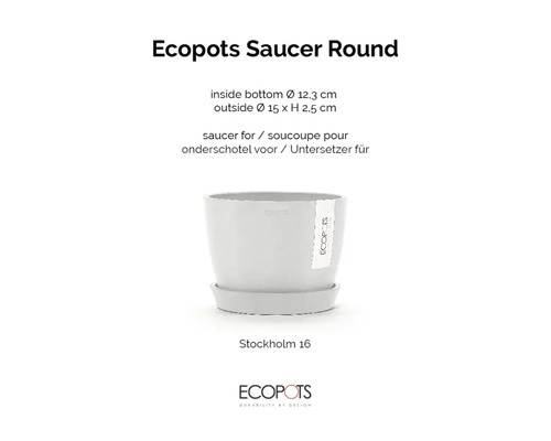 Soucoupe ronde pour pots de fleurs