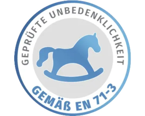 Sécurité contrôlée selon le label EN 71-3