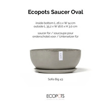 Untersetzer Ecopots Sofia Kunststoff Ø 34,4 cm x 18,6 x 3 cm braun