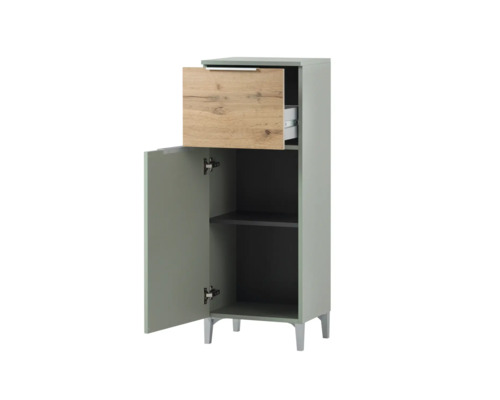 Badezimmerschrank mit Tür, Schublade und Regalböden