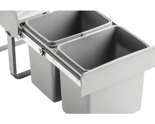 Ausziehbares Mülltrennsystem mit zwei Behältern für Küchenschränke