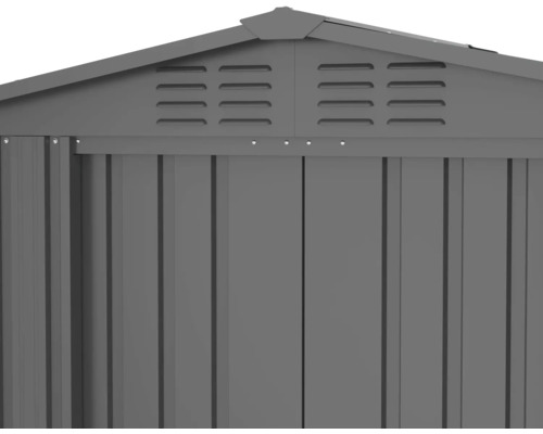 Vue détaillée d''un abri de jardin avec ventilation