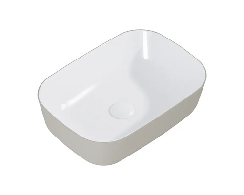 Rechteckiges Aufsatzwaschbecken aus Keramik