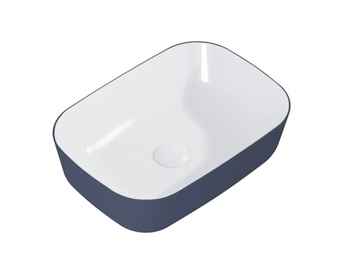 Aufsatzwaschbecken aus Keramik mit rechteckiger Form