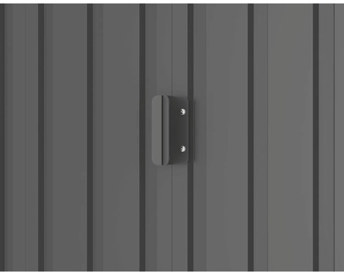 Vue détaillée d''une porte métallique avec poignée