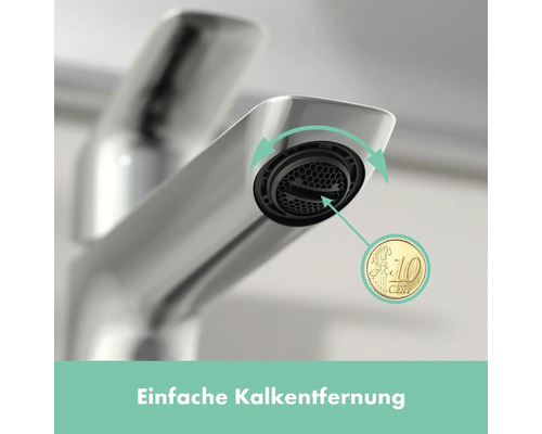 Wasserhahn mit abnehmbarem Strahlregler zur einfachen Entkalkung