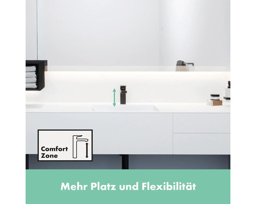 Waschtischarmatur im Badezimmer mit ComfortZone