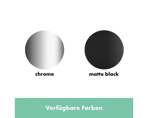 Verfügbare Farben: Chrom und Mattschwarz
