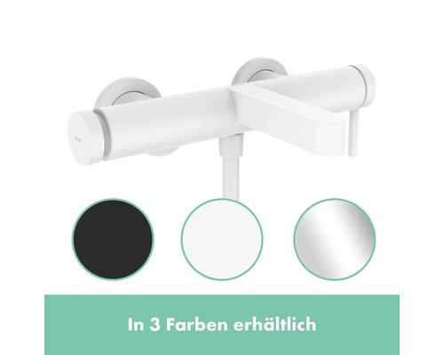 Aufputz-Brausearmatur zur Wandmontage, erhältlich in drei Farben