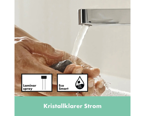 Einhandmischer mit Laminarstrahl und EcoSmart Technologie im Einsatz
