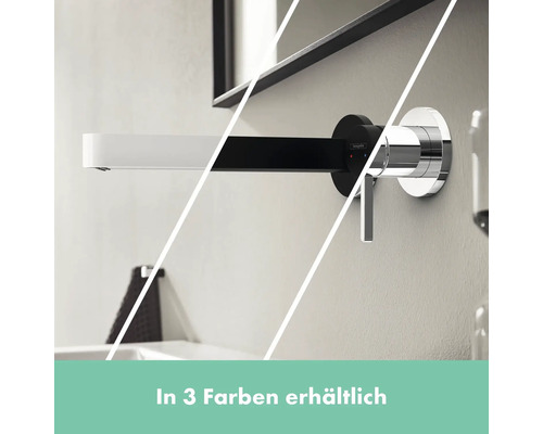Wandarmatur für Waschtische in drei Farbvarianten