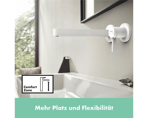 Aufputz-Waschtischarmatur im Badezimmer mit Symbol für ComfortZone