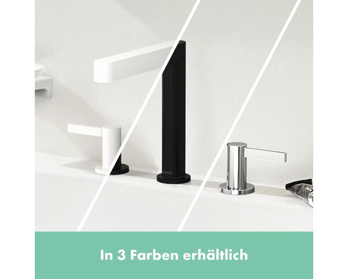 Drei Waschbeckenarmaturen in verschiedenen Ausführungen