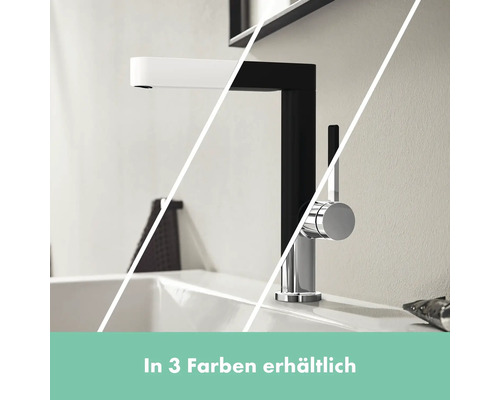Robinet de lavabo en différents modèles monté sur un lavabo