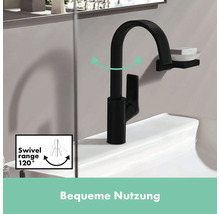 hansgrohe Waschtischarmatur VIVENIS schwarz matt 75032670
