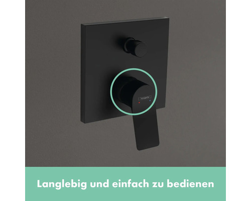 Robinet noir encastré Hansgrohe avec régulateur de température