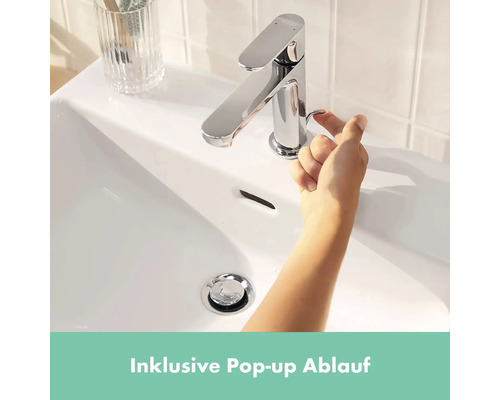Waschbecken mit Armatur und Pop-up Ablaufventil