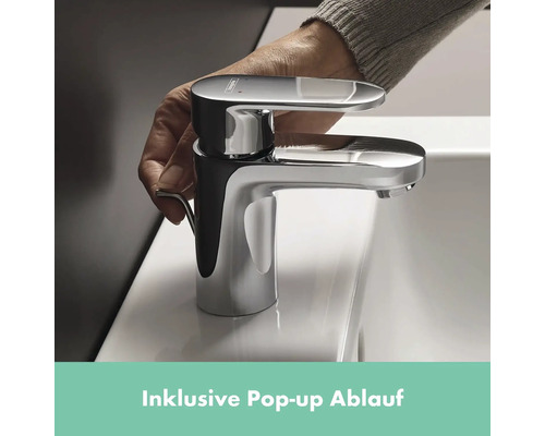 Robinet de lavabo avec levier pour bonde escamotable