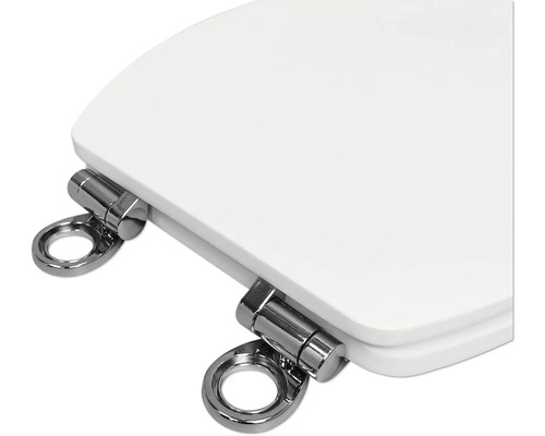 Abattant de WC avec charnières chromées