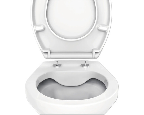 Abattant de WC avec couvercle ouvert