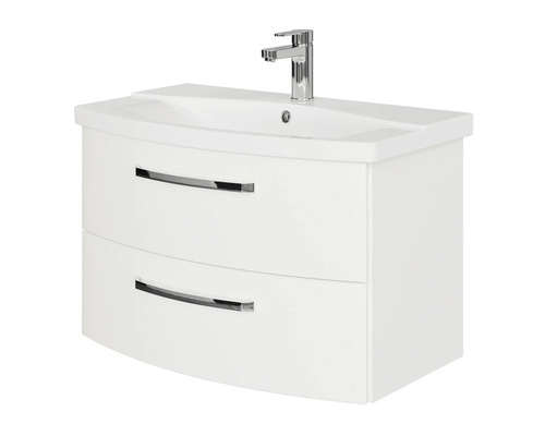 Waschtischunterschrank mit zwei Schubladen und Armatur