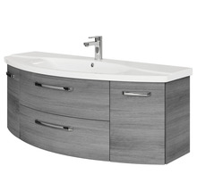 Jungborn Waschtischunterschrank VENTITRE BxHxT 140 x 49,2 x 48 cm Frontfarbe graphit struktur quer holzdekor