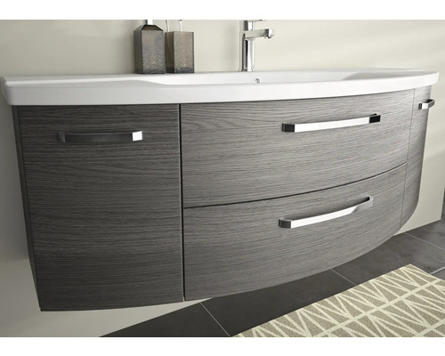 Waschtischunterschrank mit Waschbecken, Schubladen und Tür