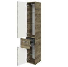 Jungborn Hochschrank VENTITRE BxHxT 30 x 168 cm x 33 cm Frontfarbe eiche ribbeck holzdekor
