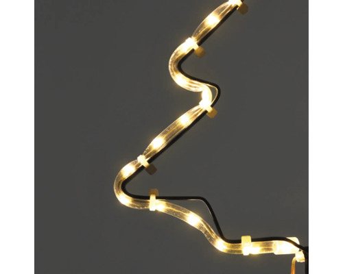 Gros plan d''une guirlande lumineuse LED fixée à une forme