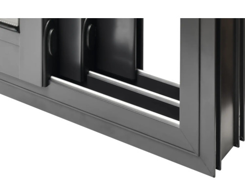 Detailansicht eines Schiebefensters