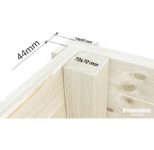 Abri de jardin Palmako Andrea 17,1 m² porte coulissante verre isolant avec plancher 639 x 402 cm trempé
