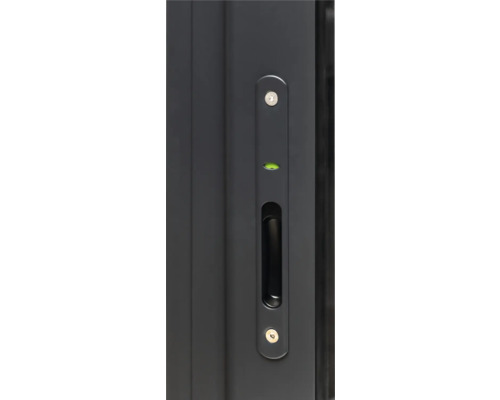 Schiebetürbeschlag mit Griff und integrierter Wasserwaage