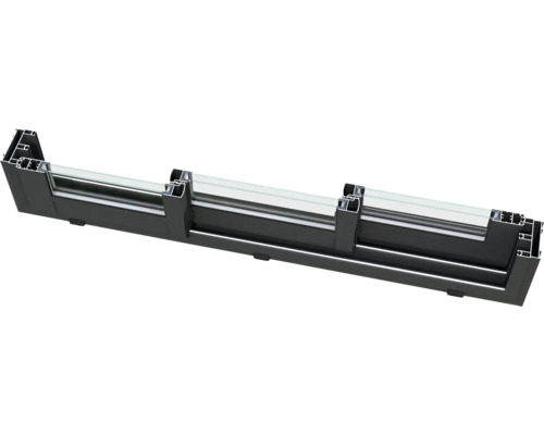 Querschnitt eines Fensters mit Rahmen und Glas