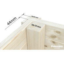 Gartenhaus Palmako Andrea 17,1 m² + 7,9 m² Schiebetür Isolierglas inkl. Fußboden 920 x 402 cm braun