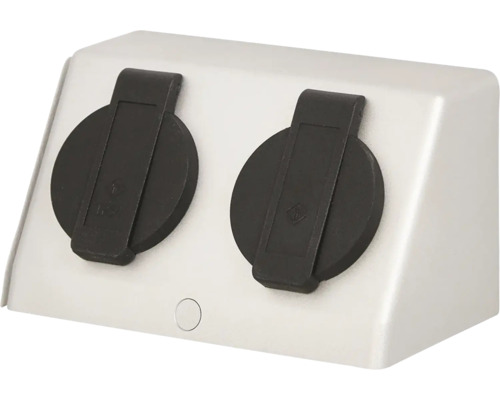 Doppelsteckdose für den Aussenbereich mit Klappdeckel
