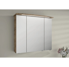 Armoire de toilette à trois portes avec éclairage