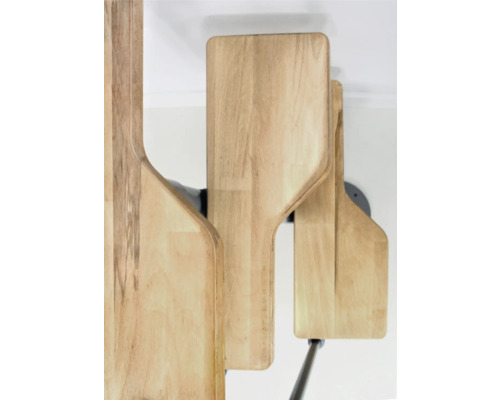 Porte-manteau mural avec éléments en bois rabattables