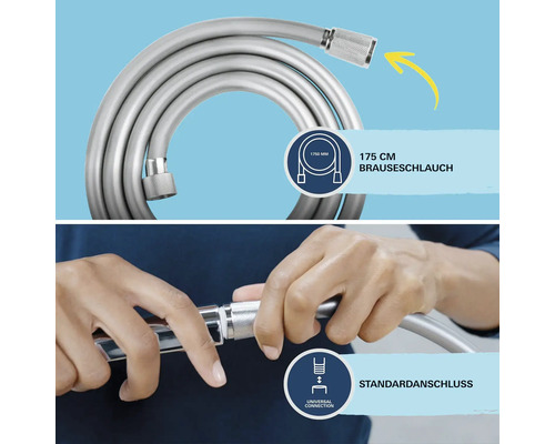 175 cm Brauseschlauch mit Standardanschluss