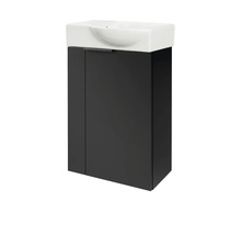 Waschtischunterschrank FACKELMANN SBC rechts BxHxT 440 x 600 mm x 243 mm Frontfarbe schwarz matt 86069