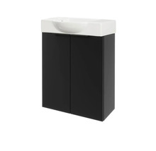 Waschtischunterschrank FACKELMANN SBC BxHxT 520 x 600 mm x 243 mm Frontfarbe schwarz matt 86079