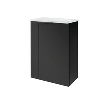 Waschtischunterschrank FACKELMANN SBC rechts BxHxT 440 x 600 mm x 243 mm Frontfarbe schwarz matt 86069