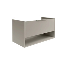 Badmöbel-Set FACKELMANN B.Paris BxHxT 905 x 493 x 465 mm Frontfarbe cubanit grey mit Glaswaschtisch