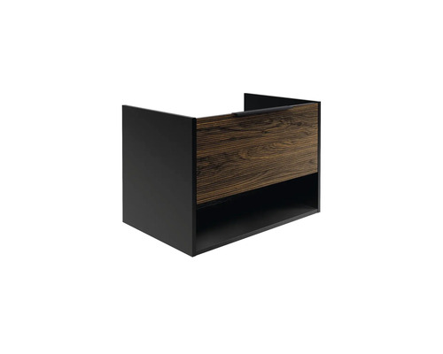 Meuble sous-lavabo avec compartiment ouvert