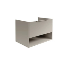 Badmöbel-Set FACKELMANN B.Paris BxHxT 705 x 493 x 465 mm Frontfarbe cubanit grey mit Glaswaschtisch