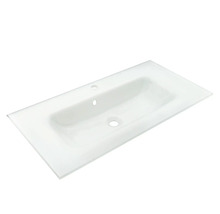 Badmöbel-Set FACKELMANN B.Paris BxHxT 905 x 493 x 465 mm Frontfarbe rigoletto eiche mit Glaswaschtisch