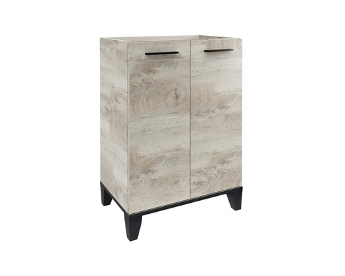 Waschbeckenunterschrank mit zwei Türen und Griffen