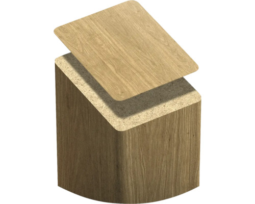Holzplatte auf Holzsockel