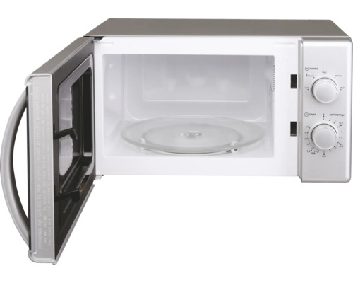 Micro-ondes ouvert avec plateau tournant à l''intérieur