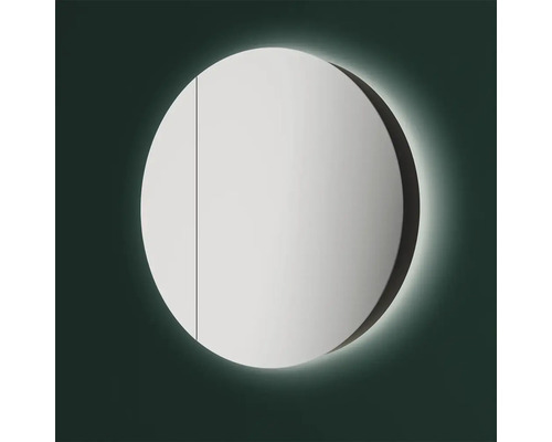 Armoire de toilette ronde avec éclairage pour la salle de bains