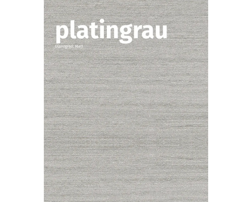 Platingrau Farbton mit matter Oberfläche